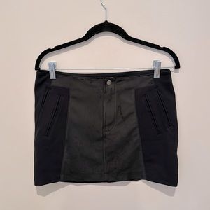 Madewell Pleather and Knit Mini Skirt